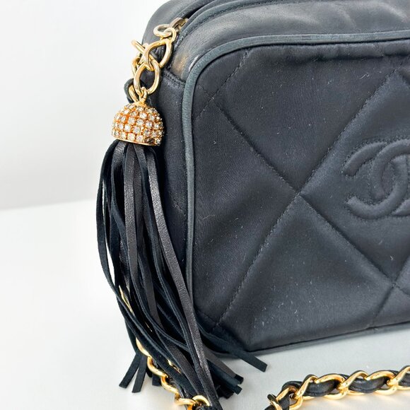 Chanel Black Satin Tassel Bag - Picture 14 of 14